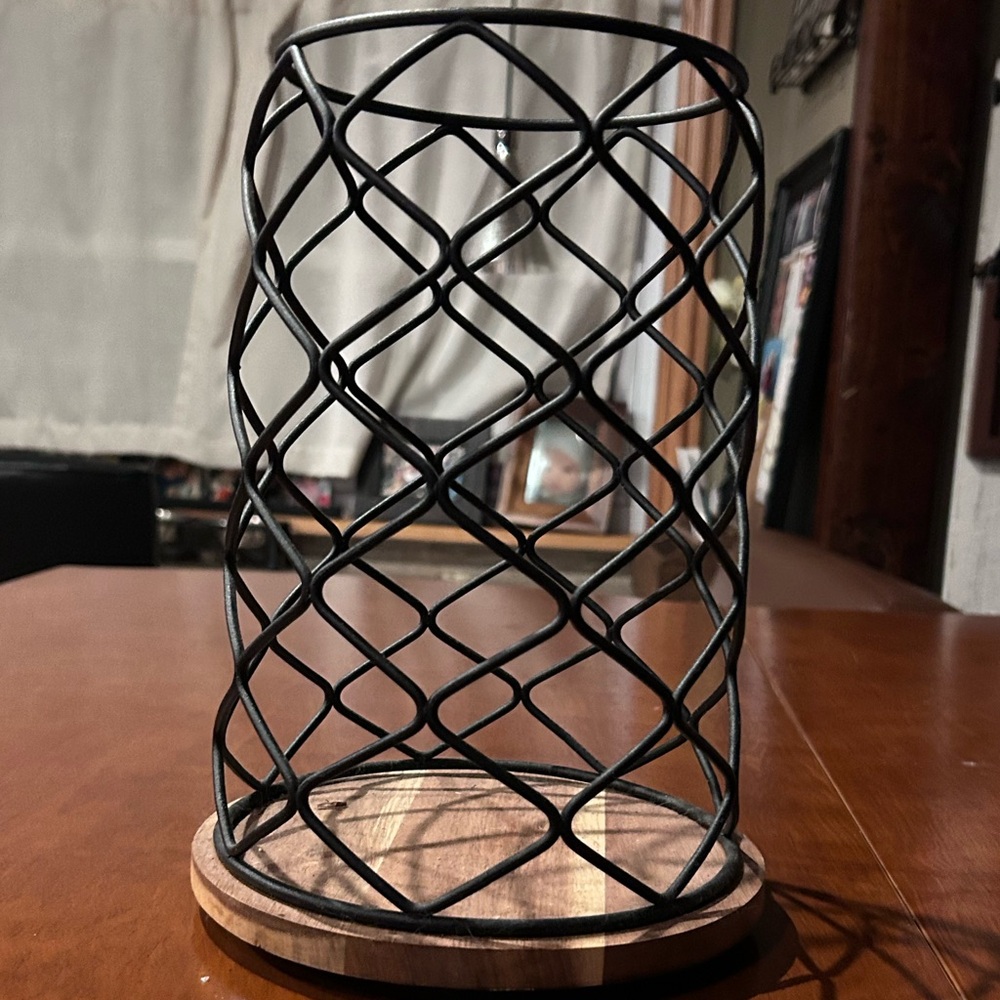 Keurig K Cup Metal Wire Holder Wood Base Carousel